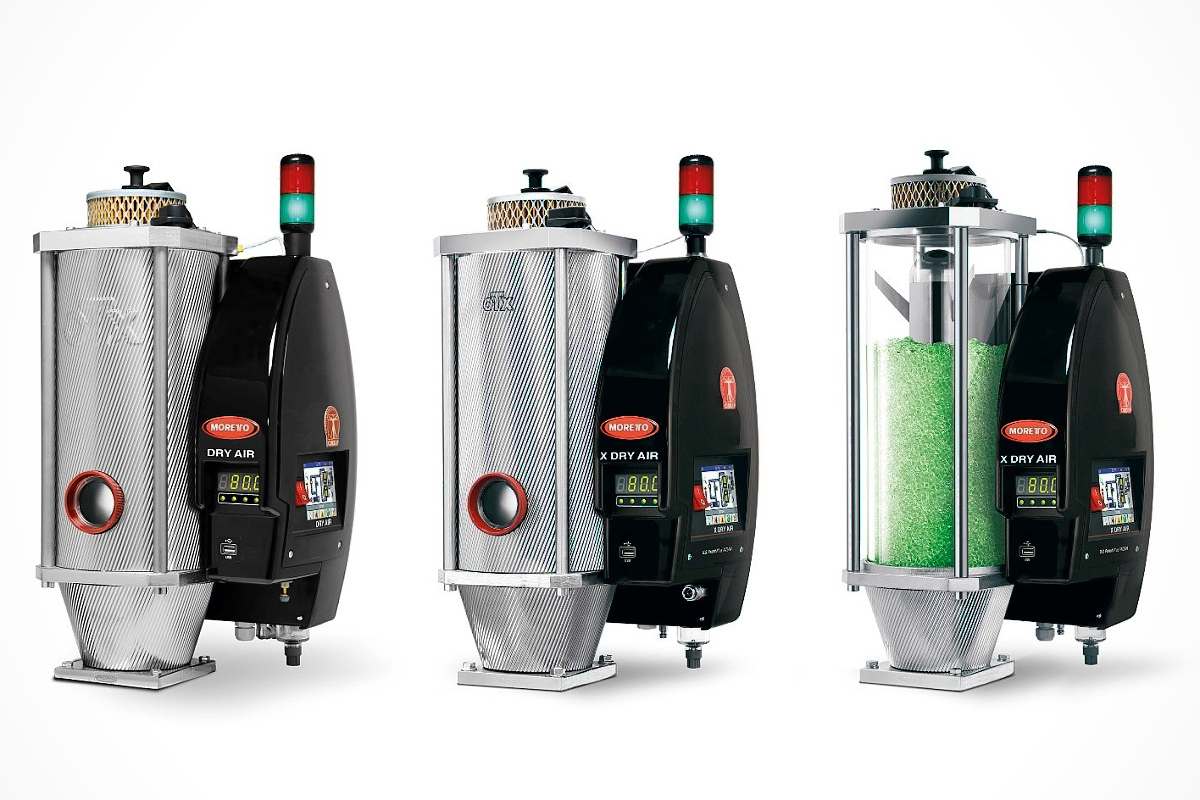 Moretto - Mini-Trockner für Kunststoffgranulate Moretto - Mini-Trockner für Kunststoffgranulate