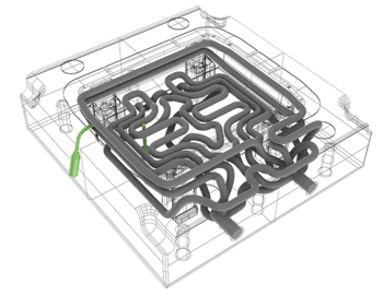 Zwei im Werkzeugeinsatz integrierte Thermoelemente